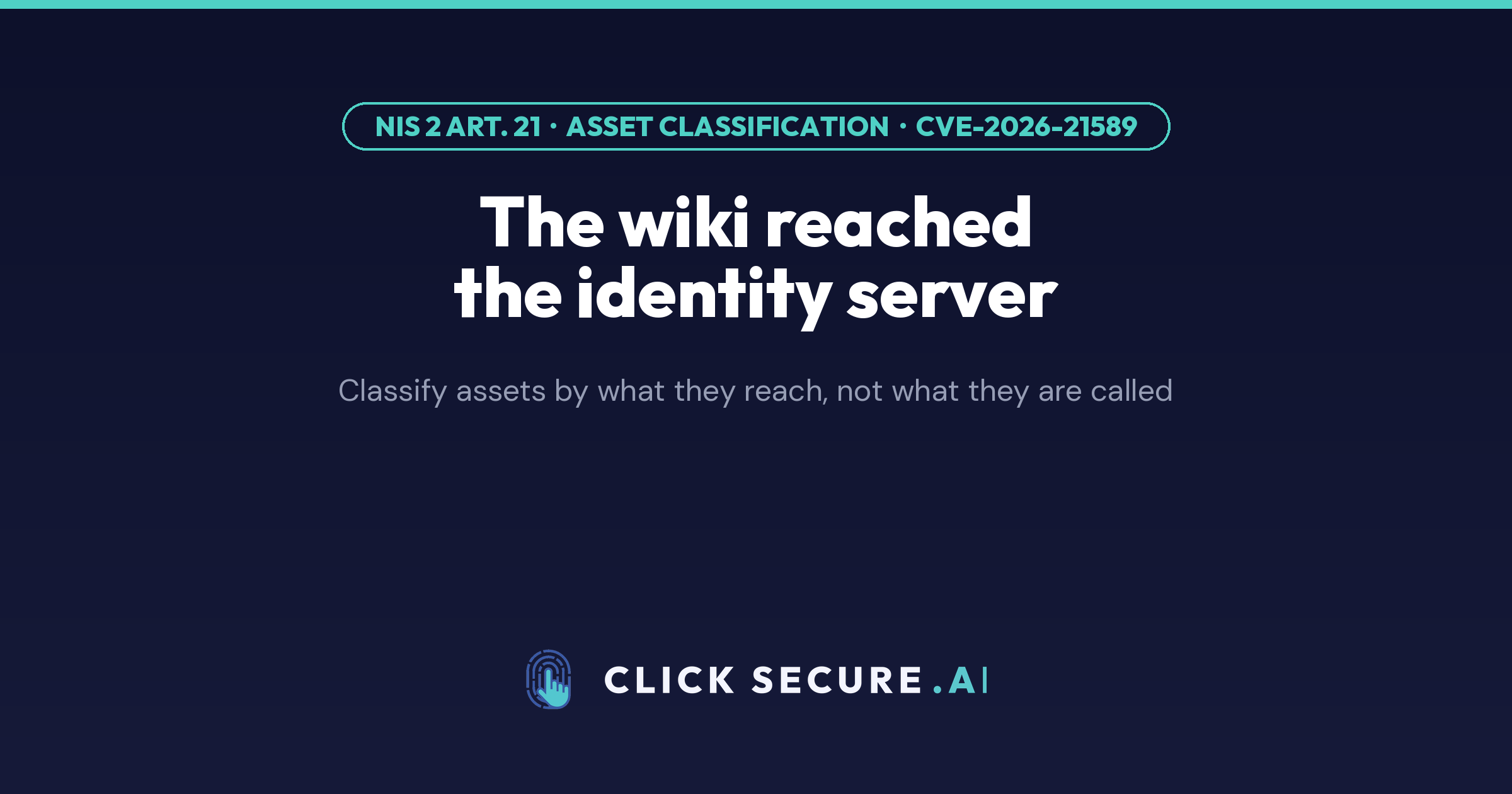 Your wiki holds identity credentials