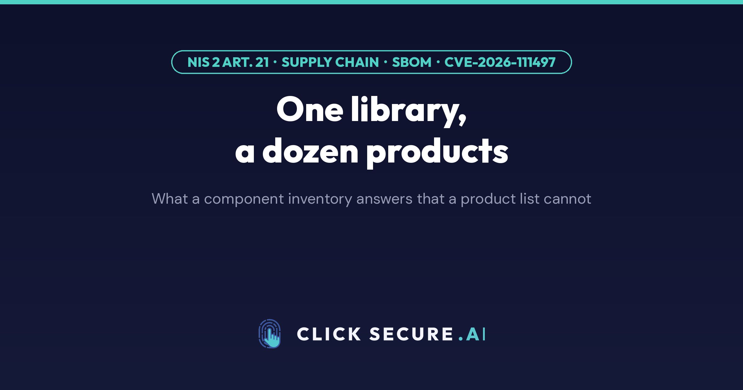 Your inventory lists products, not code