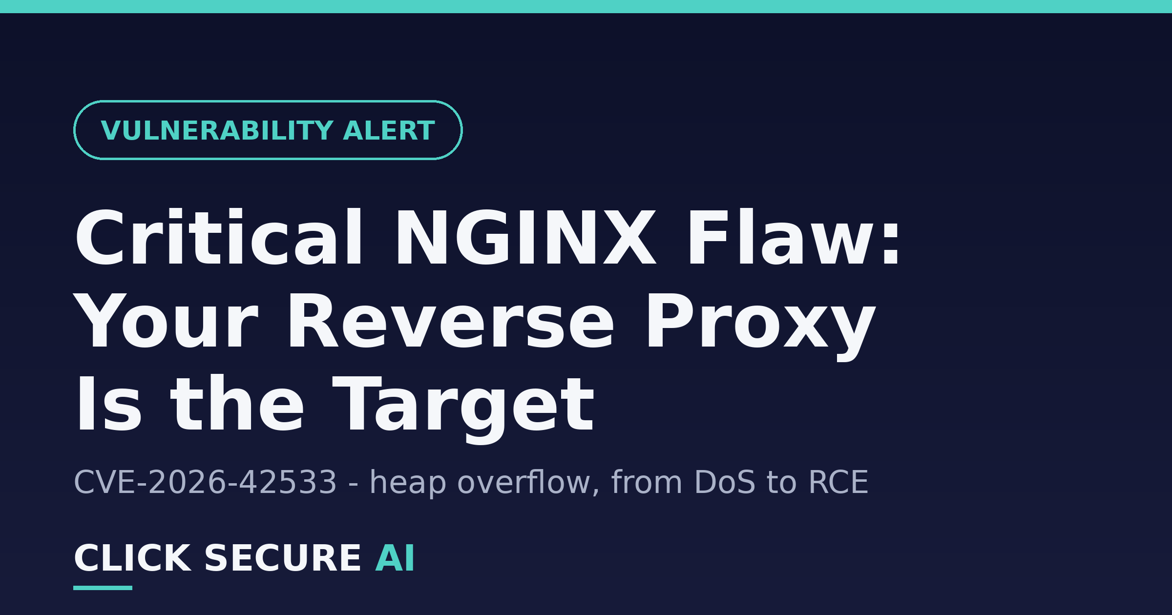 Vulnerabilitate critică în NGINX (CVE-2026-42533) — când reverse proxy-ul devine ținta