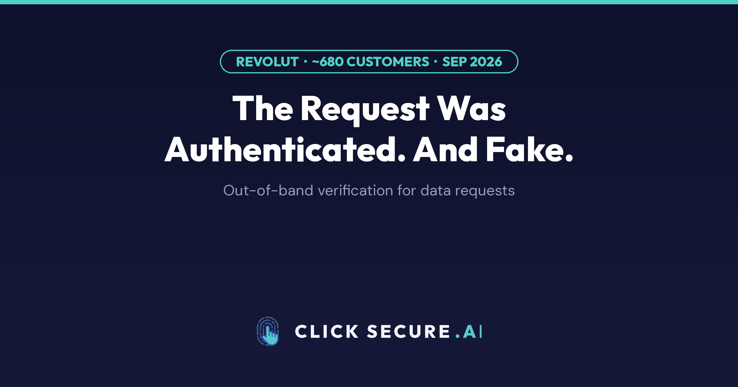 The request was authenticated. And fake.